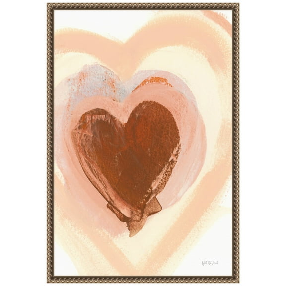 Amanti Art Baby Love Heart Framed Canvas Wall Art Print