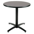 thumbnail image 2 of KFI Studios Mode 3' Round Bistro Table, Walnut, Arched X-Base, 2 of 4