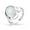 White, variant on Womens Oval Cabochon Moonstone Silver Ring with Split Shank  Statement Design
