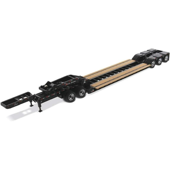 Diecast Masters XL 120 Low-Profile HDG Outrigger Style Trailer with Jeep and 2 Boosters Transport Series 1/50 Diecast Model 91033 for unisex-adult