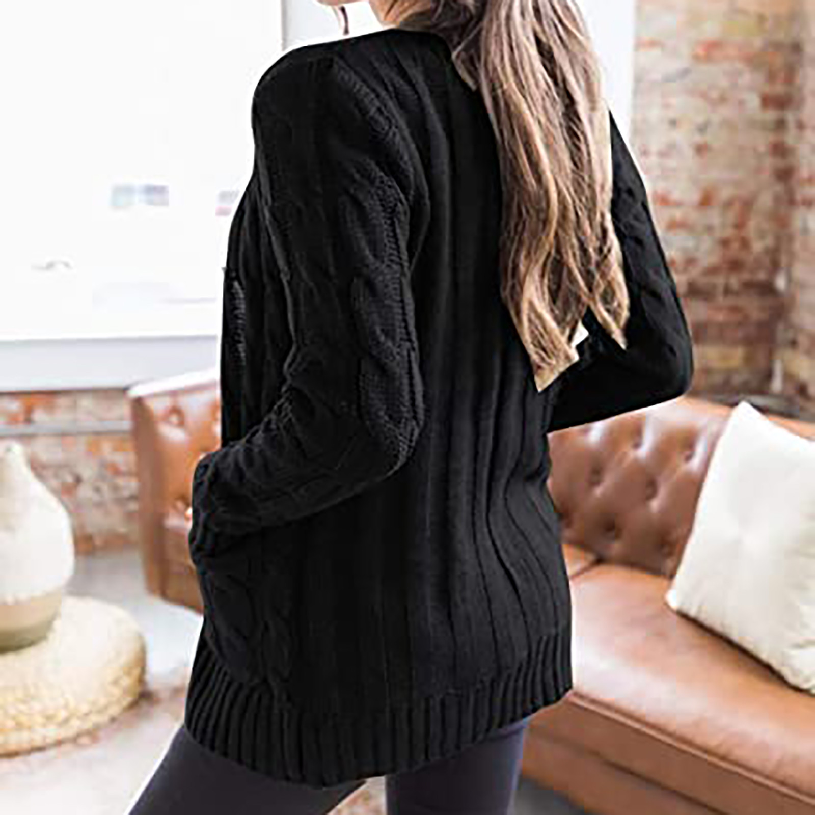 Cardigan Femme Léger En Tricot – Col Ras Du Cou, Coupe Ajustée, Manches Longues – Doux Et Confortable Pour Printemps/automne