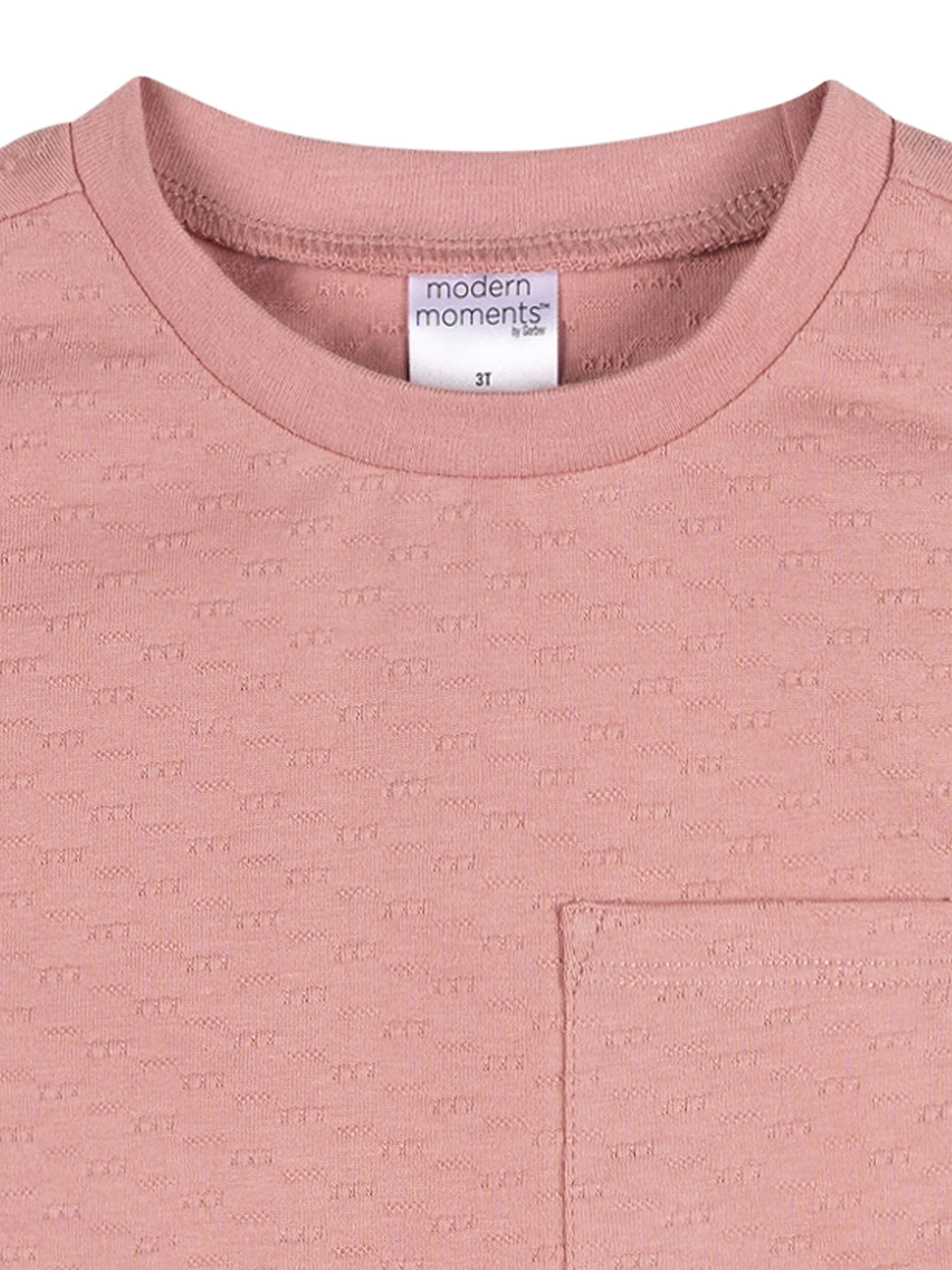 Modern Moments by Gerber Baby and Toddler Girl Organic Pleated Ruffle Sleeve Top, Sizes 0/3 Months - 5T