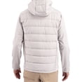 thumbnail image 2 of Men's Cutter & Buck Gray Baylor Bears Evoke Hybrid Eco Softshell Recycled Full Zip Hooded Jacket, 2 of 2