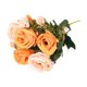 thumbnail image 2 of Ramo de rosas artificiales Strade Fareast Limited 5 cabezas decoración boda San Valentín Naranja, 2 of 8