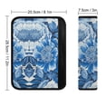 thumbnail image 3 of WYYP Blue Flowers White Floral Print Leaves and Stems Car Seat Belt Cover Pad Soft Comfort Car Seat Belt Pads Cover Ideal for Car Interior Accessories 1Pcs, 3 of 5