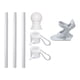 thumbnail image 2 of Kit de asta de bandera Anillos giratorios Base de asta de bandera Soporte de montaje en pared para el hogar Bandera Blanco, 2 of 9