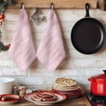 thumbnail image 6 of Pink Kitchen Towels Set of 1, Modern Abstract Art Ombre Striped Absorbent Dish Towels for Kitchen, Microfiber Hand Towel, Quick Drying Tea Towel for Cleaning Decorative Dishcloths, 6 of 7
