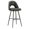 thumbnail image 2 of Weston Home Krista 29" Metal Swivel Mid-Back Bar Stools, Set of 2, Dark Grey, 2 of 10