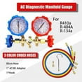 thumbnail image 6 of R410A 3 Way AC Diagnostic Manifold Gauge Set for Freon Charging Fits R-404A R-134A Refrigeration Air, 6 of 6