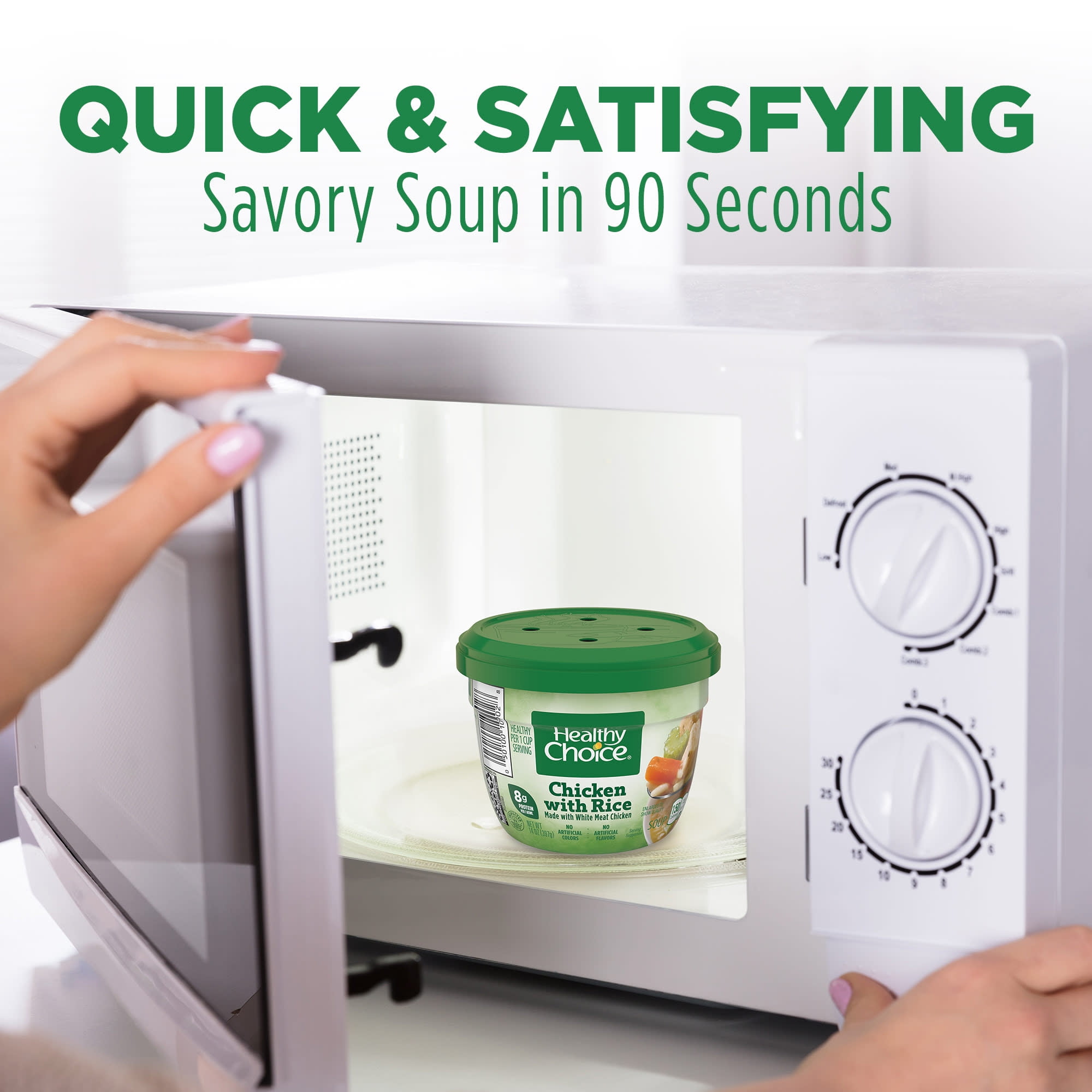 (5 pack) Healthy Choice Chicken With Rice Soup, Microwave Bowl, 14 oz.