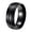 Black, variant on Matte Rings for Men Black Silver Simple Stainless Steel Statement Personalized Cool Wide 8MM Jewelry Black Size 13