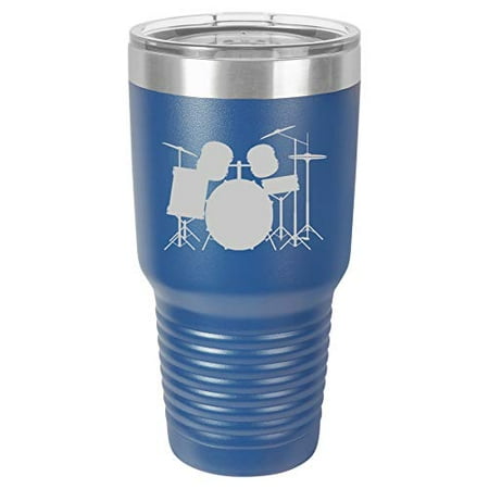 

Tumbler Stainless Steel Vacuum Insulated Travel Mug Drum Set (Blue 30 oz)