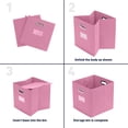 thumbnail image 5 of Ornavo Home Foldable Storage Bins Basket Cube Organizer with Dual Handles and Window Pocket - 6 Pack - 12" L x 12" W x 12" H, 5 of 6