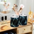 thumbnail image 3 of Yayeee 2 Pack Qtip Holder Bathroom Cotton Swab Canister with Lid Clear Dispenser Set, Lightning Pattern, 3 of 6