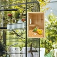 thumbnail image 4 of Bird Nest Box, Parakeet Breeding Nest Box, Bird Nest House Wooden Acrylic Transparent Breeding Box for Finch Lovebirds Cockatiel Budgie Conure Parrot (L), 4 of 8