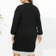 thumbnail image 4 of Puntoco-suéter informal para mujer, vestido de lana con cuello en V, cinturilla y vestido ajustado de talla grande, liquidación navideña Puntoco Puntoco-4603, 4 of 4