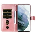 thumbnail image 5 of Wallet Case for Samsung Galaxy S22 Ultra 5G, Dteck Card Slots Magnetic Closure Zipper Pocket Handbag PU Leather Flip Case TPU Kickstand Full Protection Cover,Rosegold, 5 of 5