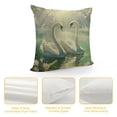 thumbnail image 4 of Orinice Swans Pond Sunlight Graphic Decorative Throw Pillow Cover for Home Couch Living Room Bed Sofa Car Bedroom Spring Home Decor 1PC 24x24in, 4 of 5