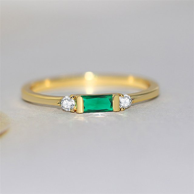 Anillos de Zirconia cúbica minimalista Ailodo para mujeres y niñas, anillos sencillos de moda para fiestas, bodas, anillos de dedo para mujeres, joyería, regalo de San Valentín Tan Jianjun unisex