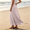thumbnail image 6 of Lmueinov Womens Flowy Maxi Skirts Cotton Linen High Waisted A Line Long Skirts for Women 2026 Fall Winter Trendy Beach Vacation Skirts, 6 of 6