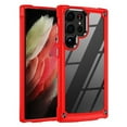 thumbnail image 2 of For Samsung Galaxy S23 Heavy Duty Hybrid Clear back Shield Hard PC + TPU Bumper Edge Frame Shockproof Protective Phone Case Cover by Xpression - Red, 2 of 8