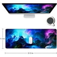 thumbnail image 2 of Gaming Mouse Pad, Large Non-Slip Rubber Base Mousepad, Keyboard Mouse Mat, Desk Pad with Stitched Edges, 31.5x11.8inch, Dazzling Galaxy, 2 of 6