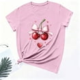 thumbnail image 6 of PNTUTB Fashion Versatile Women's Valentine's Day Print Casual Crew Neck Short Sleeve Comfort Loose T Shirt, 6 of 6