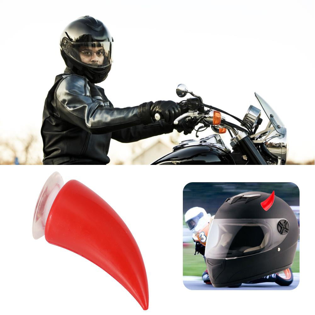 Motorcycle Helmet Horn Devil Demon Horn With Sucker Motocross Full Face Protective Decoration Car Accessories
