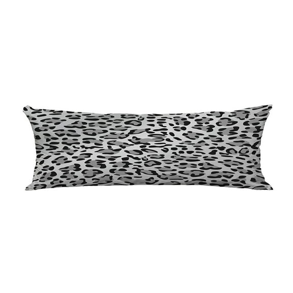 ECZJNT Leopard Print Pattern Gray Scale Pillow Cover Body Pillowcase Pillow Protector 20x60 Inch