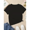 thumbnail image 2 of Girls' Colorful Guinea Pig Print T-Shirt - Casual Crew Neck, Knit Top with Slight Stretch, Breathable Fabric, Summer Fashion Tee for Daily Wear and Play, 2 of 5