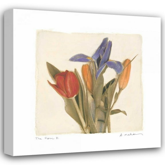 Amy Melious 20x20 Gallery Wrapped Canvas Wall Art Titled - Tre Fiori II