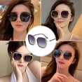 thumbnail image 5 of Personalized sunglasses with large frame, made of metal, Gray, 5 of 5