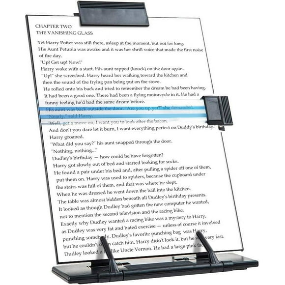 Adjustable Clamps For Desktop Document Holder, Non-Slip Base Ensures Secure Placement, Multipurpose Use And Elegant Design For Neutral Posture Support (A4 Size)