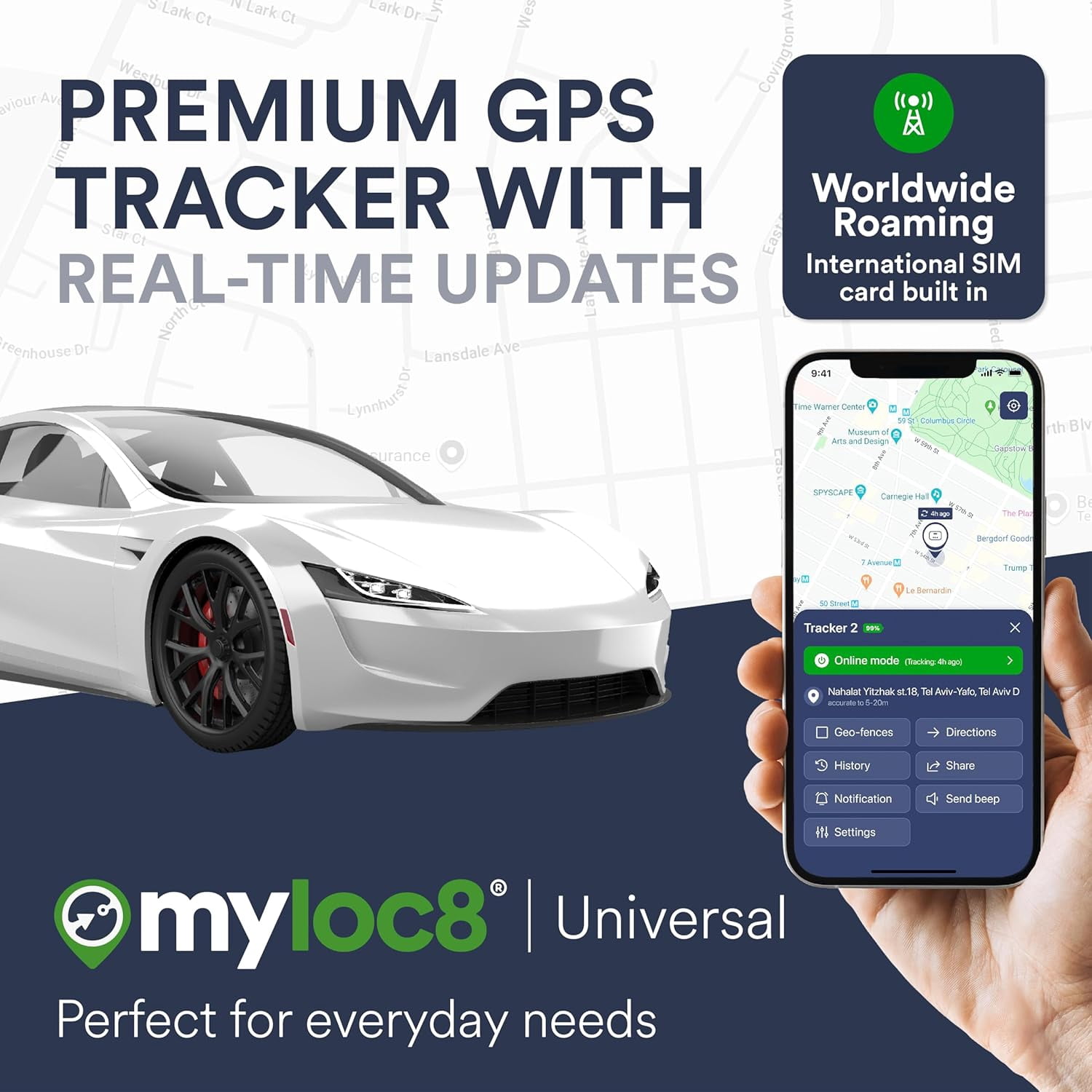 GPS Tracker for Vehicles with Magnet  4G LTE Real-Time Location Device with App, Long Life Battery  Anti-Theft GPS Tracker for Car, Motorcycle, Scooter, Bike
