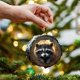 thumbnail image 4 of Christmas Animalss Ornaments Owls Raccoons Christmas Decorations Christmas Tree Pendants 2D Flat Printing Acrylic Small Pendants, 4 of 5