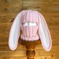 thumbnail image 2 of Fgnfyis Rabbit Ear Hat Autumn and Winter Neck Knitted Hat Bomber Hats Light Pink, 2 of 6