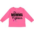 thumbnail image 3 of Inktastic Breast Cancer Awareness My Momma is a Fighter Boys or Girls Long Sleeve Toddler T-Shirt, 3 of 5
