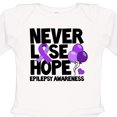 thumbnail image 4 of Inktastic Never Lose Hope Epilepsy Awareness with Balloons and Purple Ribbon Boys or Girls Long Sleeve Baby Bodysuit, 4 of 5