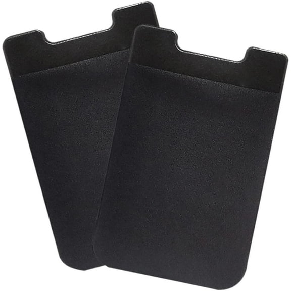 Klevercase 2pcs Phone Holder Pouches Pocket Wallet Black Cards of Pouch Tablet Id Smartphone Sticker Credit Stick-on Pockets Wallets Cell for Case Most Sleeves Silicone Phones Smartphones