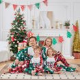 thumbnail image 3 of Christmas Pajamas for Family Long Sleeve Print Tops Plaid Pants Set Sleepwear, 3 of 5