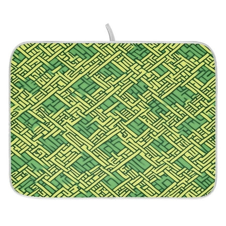 

Intertwined Celtic Knots Dish Drying Mat for Kitchen Quick Drying Absorbent Soft Durable 16 x 18