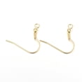 thumbnail image 2 of E473 - 50 pcs 304 Stainless Steel Golden Earring Hooks with Spring and Ball - 20mm x 23mm - Hole: 2mm - 0.8mm Pin - Dull Gold, 2 of 2