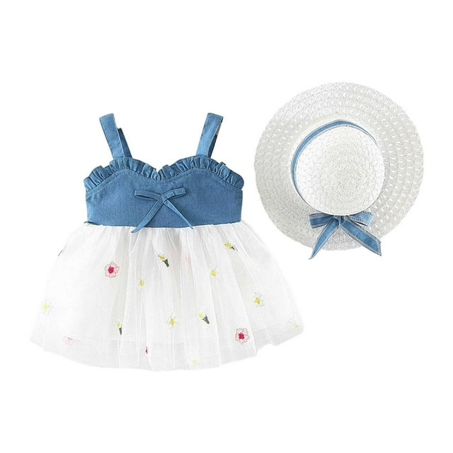 Robe Fillette Tout-Petit Robe Mignonne Dessin Animé Robe d'Anniversaire pour Filles Robe de Fête Robes Bébé Fille 3-4 Ans