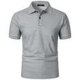 thumbnail image 4 of Wlynlyn Mens Shirts Short Sleeve Lapel Collared Button High Neck Leisure Solid Color Casual Golf T-Shirts, 4 of 6
