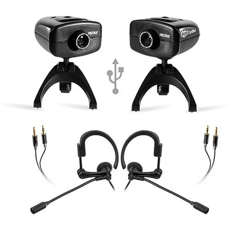 FreeTalk Buddy Pack of 2 Webcams & 2 Mobility Headsets
