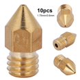 thumbnail image 2 of LAFGUR 10Pcs Extruder Nozzle, MK8 Extruder Nozzle, For 3D Printer 3D Printer Makerbot Creality Cr-10 MK8 Makerbot Reprap Prusa I3 All 1.75mm PLA ABS 3D Printers, 2 of 8
