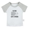 thumbnail image 1 of Future Gate Opener Funny T shirt For Baby, Newborn Babies T-shirts, Infant Tops, 0-24M Kids Graphic Tees Clothing (Short Gray Raglan T-shirt, 0-6 Months), 1 of 4