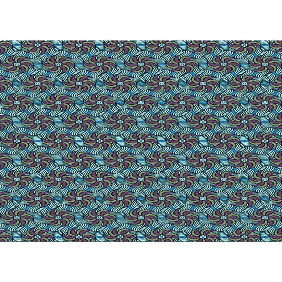 Ahgly Company Indoor Rectangle Patterned Medium Aqua Marine Green Area Rugs, 2' x 3'