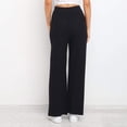thumbnail image 6 of qolati Womens Wide Leg Pants 2024 Fall Winter Rib Knit Elastic Waist Palazzo Yoga Sweatpant Casual Flowy Lounge Sweater Pants, 6 of 6