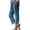 Blue, variant on Vivianyo HD Women's Linen Pull On Casual Long Pants, Fall Lightweight Elastic Waist Straight Leg Full Length Trousers for Travel Daily Casual Wear, Sizes S-5XL
